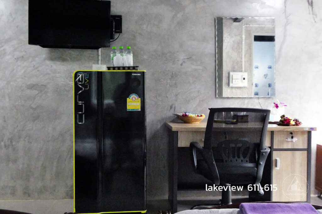 สิ่งอำนวยความสะดวกในห้องพัก lakeview 611 ถึง 615 ราคา 1500 บาท